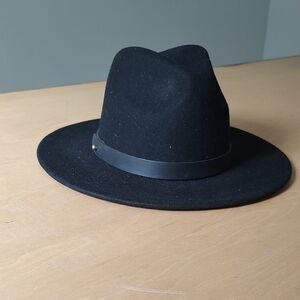 Lack Of Color Black Wool Rancher Hat